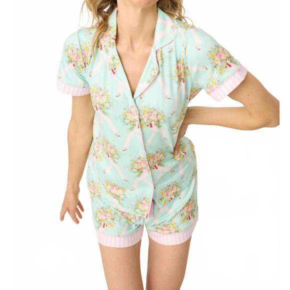 NEW PJ SALVAGE adrian valencia pj set in bright mint - Picture 1 of 3